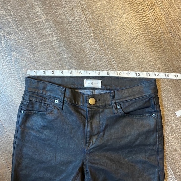 Lou & Gray Modern Skinny Ankle Coated Denim Jeans size 0/25 Zipper Ankle - Picture 15 of 16
